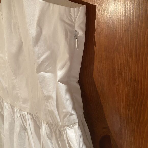 J. Crew White Fit And Flare Mini Dress Sleeveless Size 18 Coquette Romantic - Picture 5 of 15